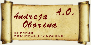 Andreja Oborina vizit kartica